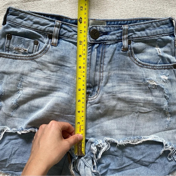 ONE Teaspoon Legend Revolve  Distressed Jean Short 100% Cotton High Rise Size 27 - Picture 11 of 12